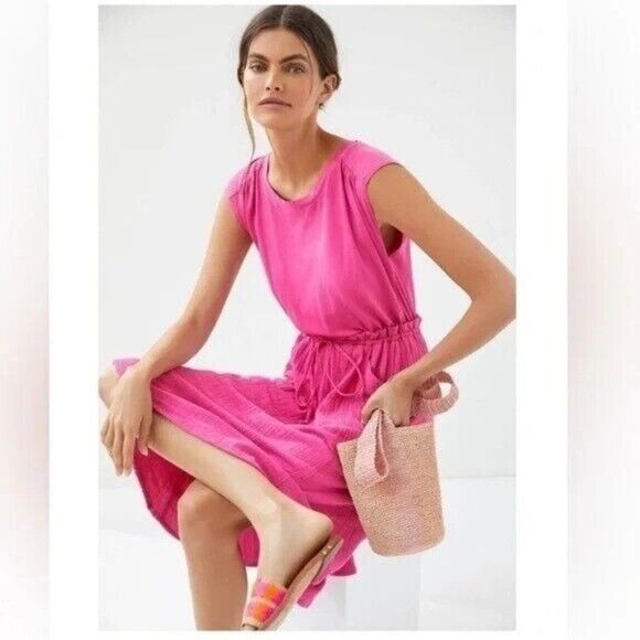 Daily Practice by Anthropologie Everyday Tee Dress XS Raspberry Rose/Hot Pink - Picture 11 of 11